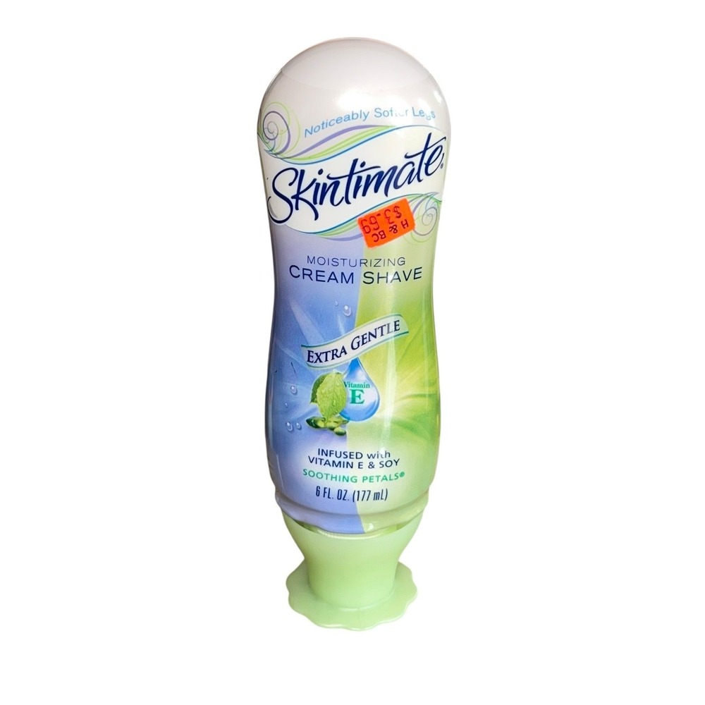 Skintimate Moisturizing Cream Shave Soothing Petals 6oz Vitamin E & Soy 50% Full